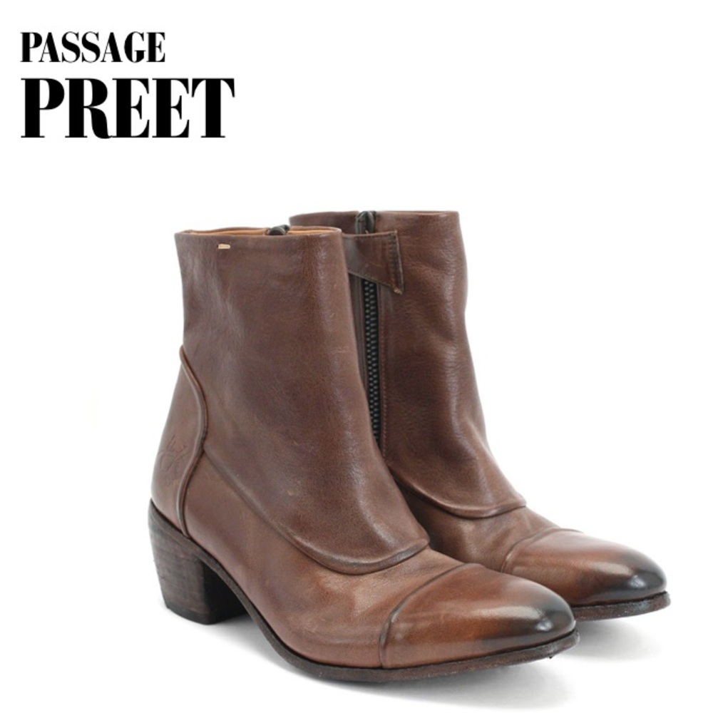 Vintage Fluevog Passage Preet Size 8.5 Cognac Booties.